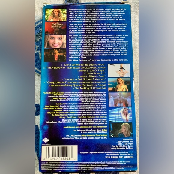 Britney Spears: The Videos VHS Tape! Free Brit! - Picture 2 of 2